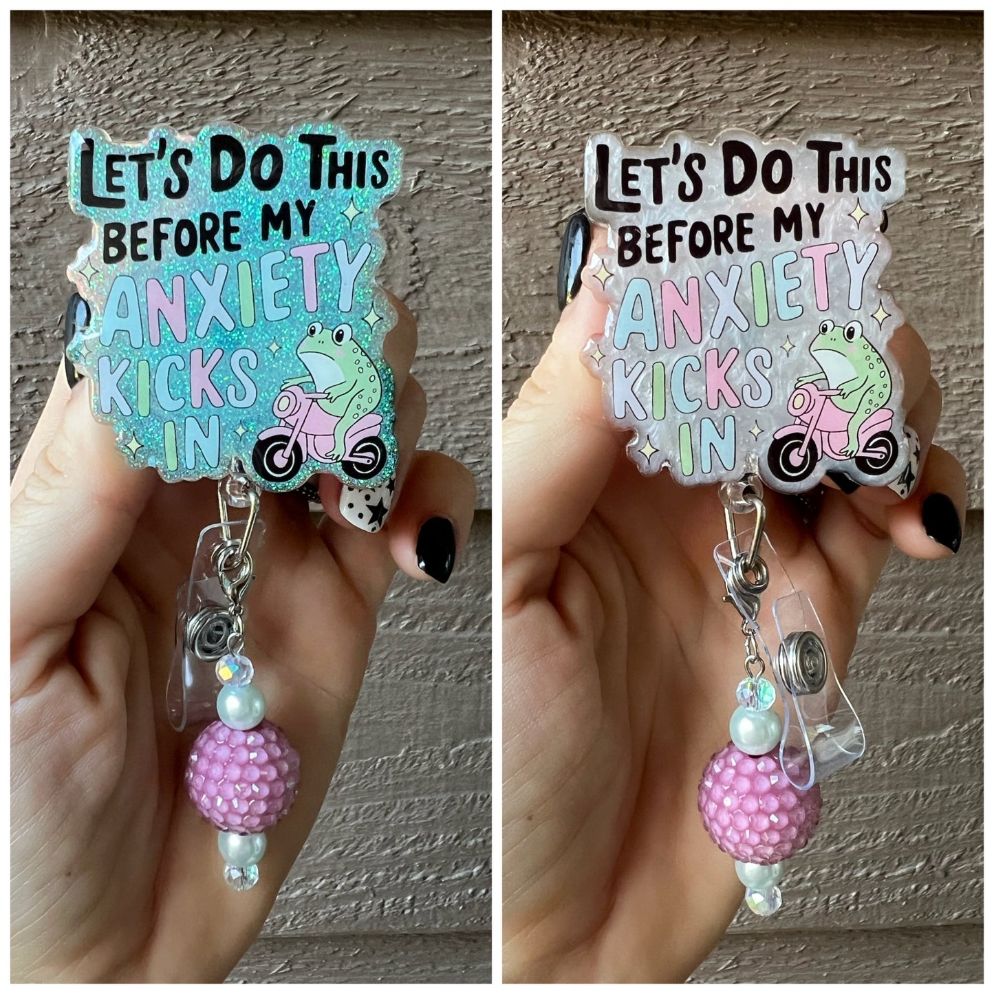 "Let's Do This Before my Anxiety Kicks In" Funny Badge Reel with FREE Badge Bling!