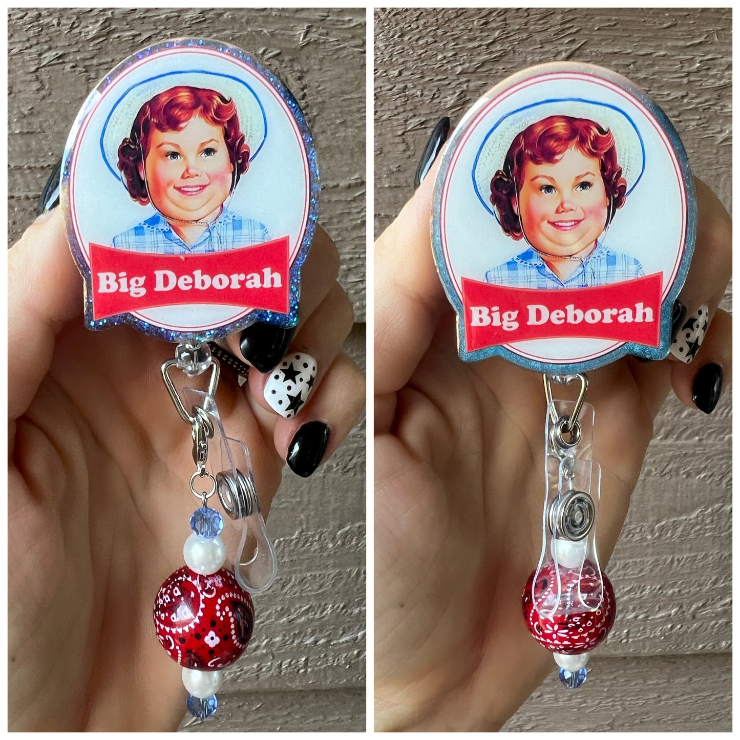 Deborah Badge Reel - Retro Sass ID Holder with FREE Badge Bling!