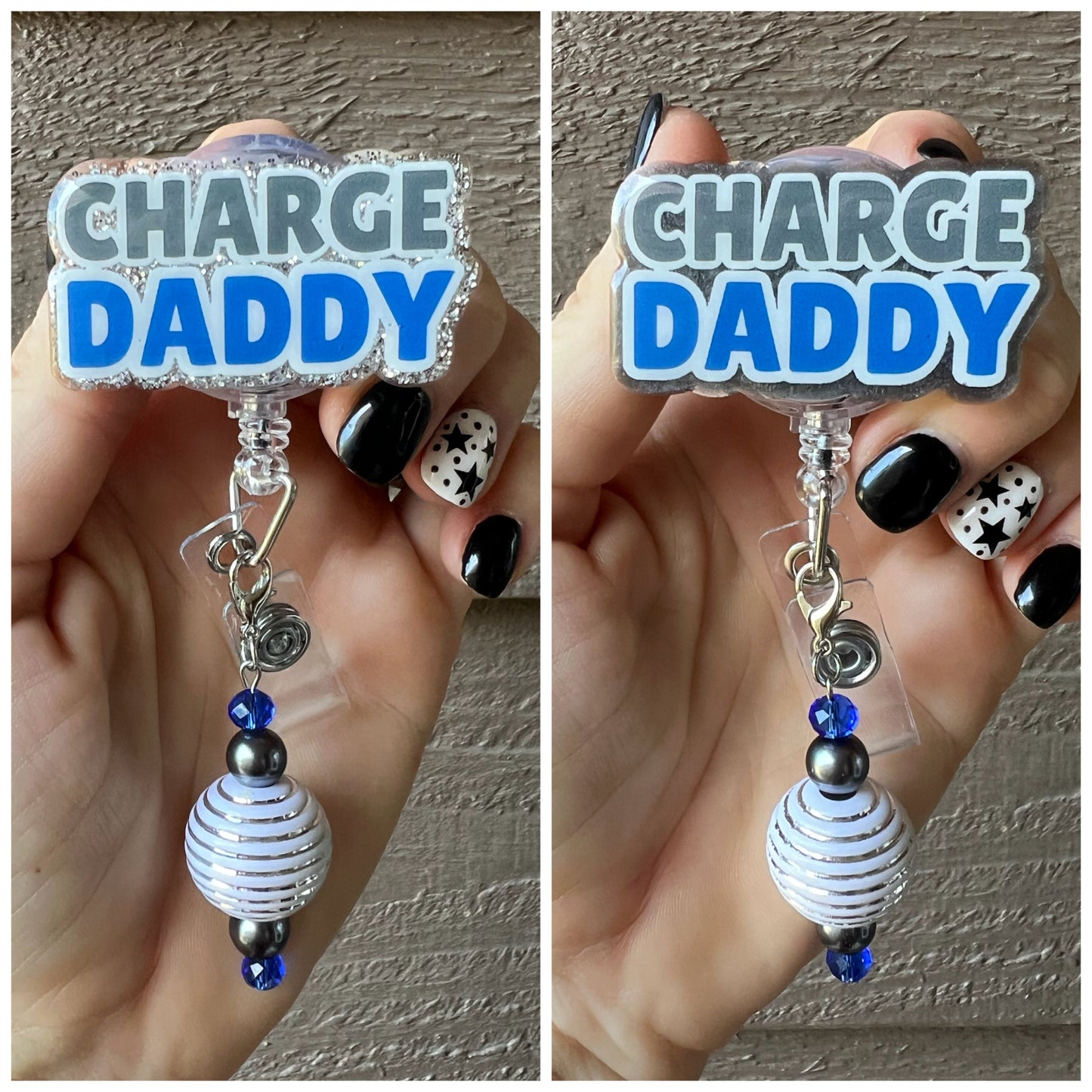 Charge Daddy Funny Badge Reel with Free Badge Bling!