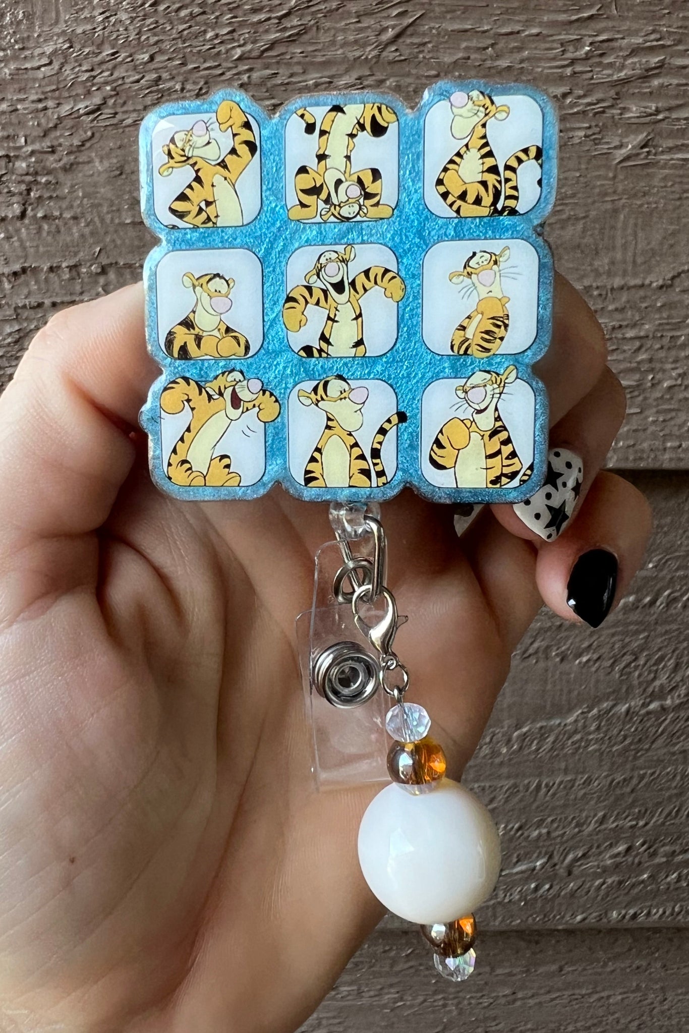 Tigger Inspired Badge Reel - Bouncy Fun ID Holder for Nurses, Teachers & Disney Fans with FREE Badge Bling!