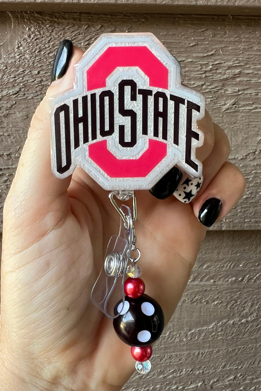 Ohio State Badge Reel with FREE Badge Bling!