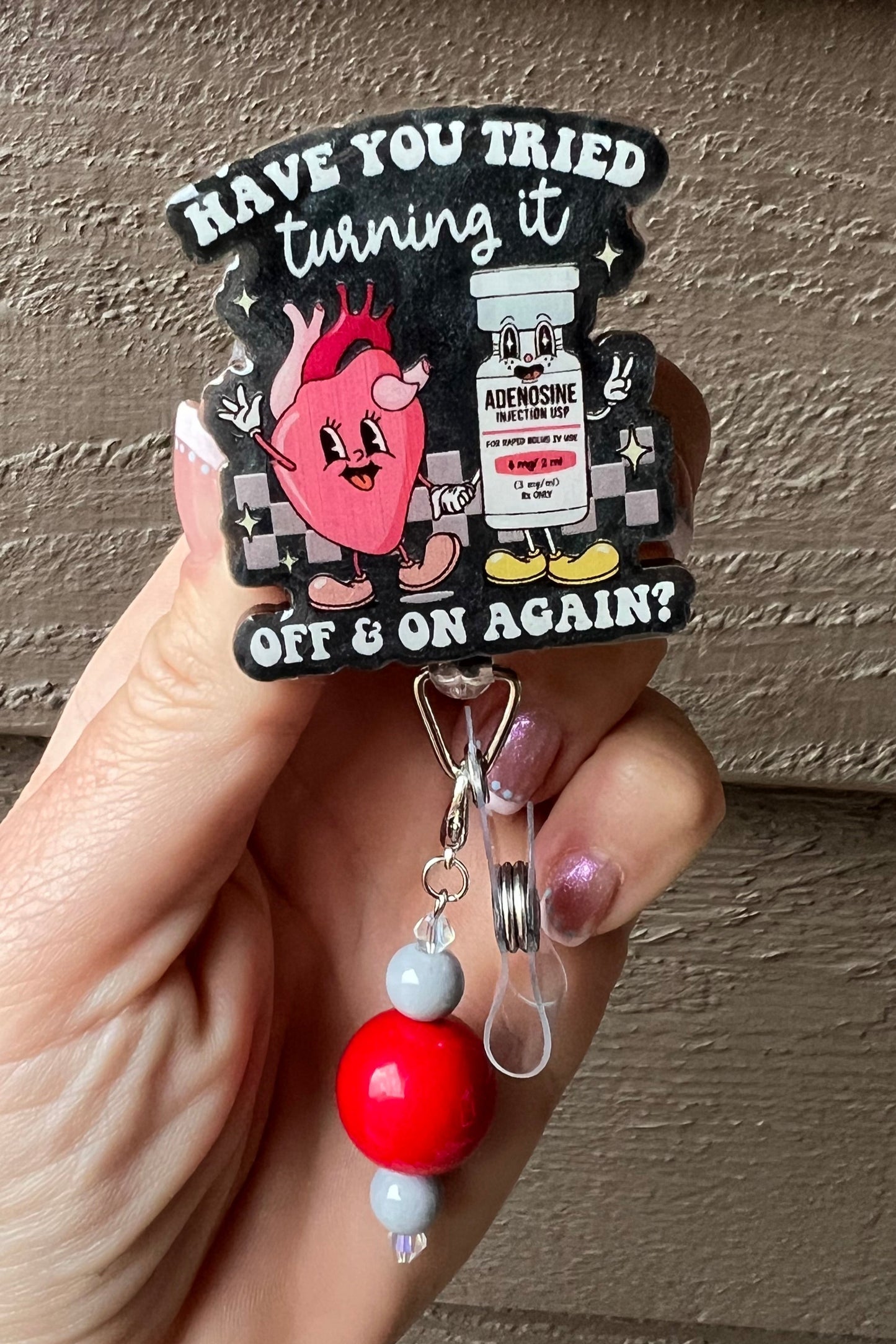 Adenosine Badge Reel - Funny Nurse Reel with Free Badge Bling!