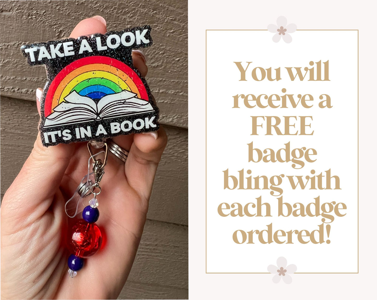 Reading Rainbow Badge Reel with Free Badge Bling!