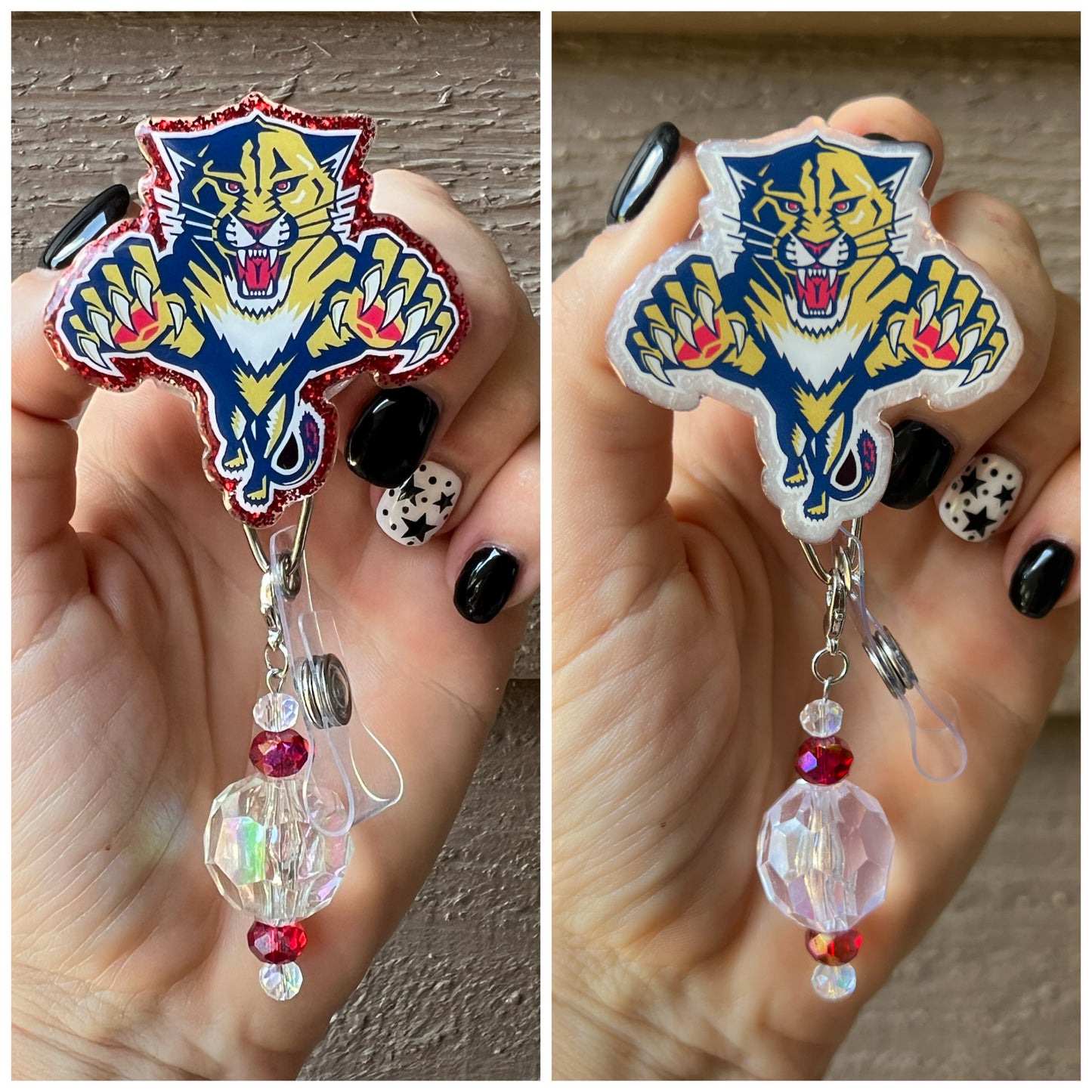 Florida Panthers Badge Reel - Hockey ID Holder with Free Badge Bling!
